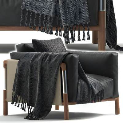 现代布艺单人沙发椅-F1